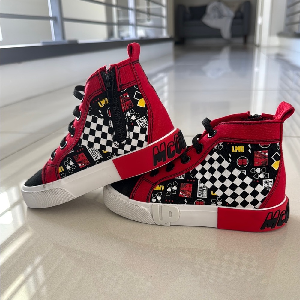 Ground Up Cars Lightning McQueen High-Top (Toddler) Black 10 Toddler M